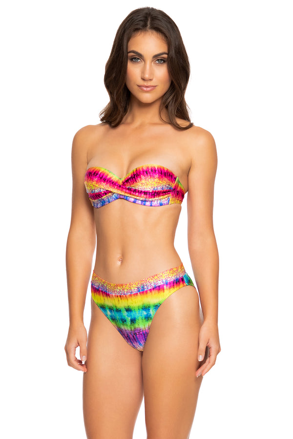 Luli Fama Afterglow High Leg Bikini Bottom And Push-Up Bandeau – Luli Fama