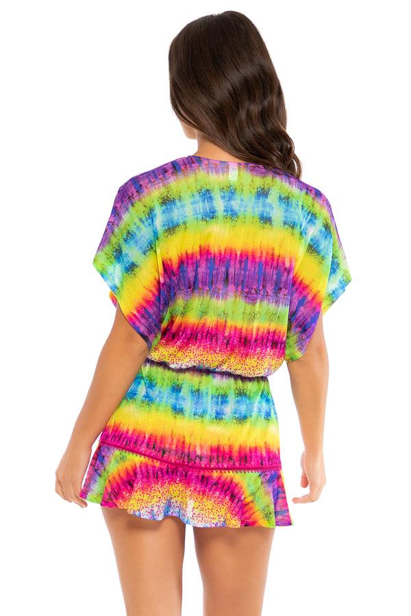 Luli Fama Afterglow Playera V-Neck Swimwear Cover-Up - Luli Fama