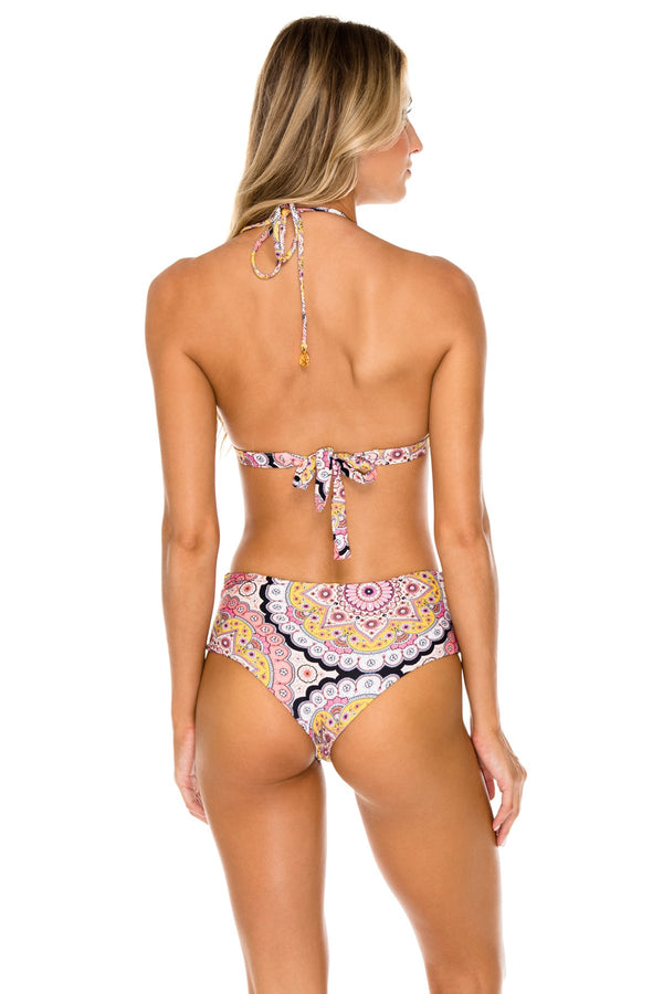 Luli Fama ALHAMBRA - Halter Top & High Rise Cheeky Bottom • Coral – Luli Fama