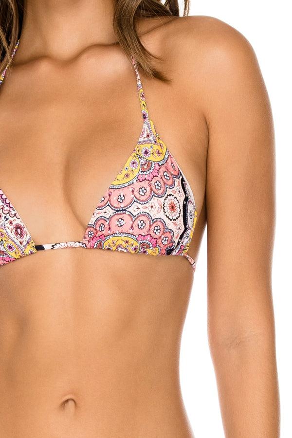 Luli Fama ALHAMBRA - Triangle Top & Wavey Ruched Back Brazilian Tie Side Bottom – Luli Fama