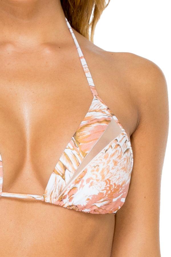 Luli Fama AMOR TABACO Y RON - Camila Top & Mesh High Leg Brazilian Bottom • Rose – Luli Fama