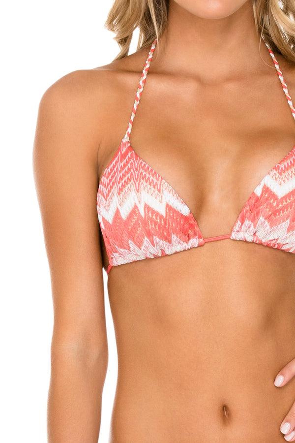 Luli Fama AMOR Y MIEL - Triangle Top & Wavey Ruched Back Brazilian Tie Side Bott – Luli Fama