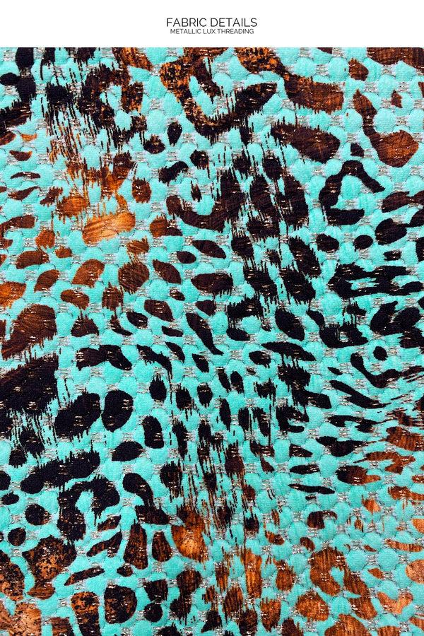 Luli Fama ANIMALE - Triangle Halter Top & Seamless Full Ruched Back Bottom • Aqu – Luli Fama