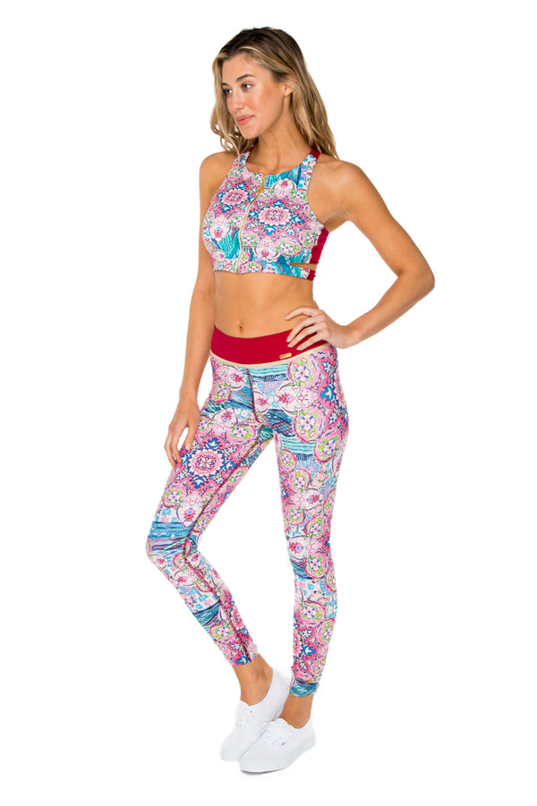 Luli Fama AZUCAR - Racer Back Sports Bra & Skinny Leggings • Multicolor – Luli Fama