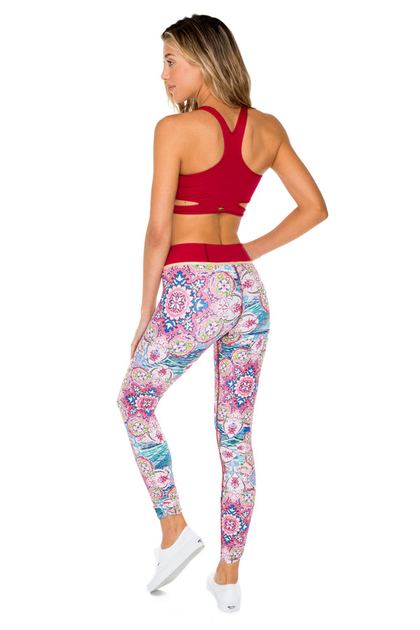 Luli Fama AZUCAR - Racer Back Sports Bra & Skinny Leggings • Multicolor – Luli Fama