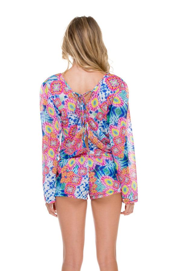 Luli Fama BEAUTIFUL MESS - That's A Rap Romper • Multicolor – Luli Fama