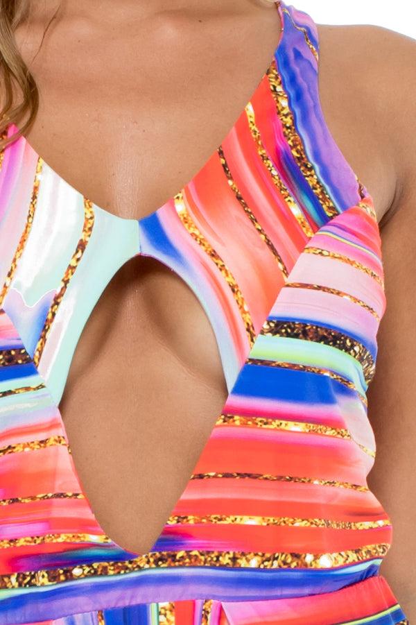Luli Fama BELLAMAR - Cut Out Dress • Multicolor – Luli Fama
