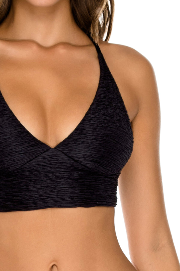 Luli Fama Buleria Halter Cross-Back Bustier Top & Full Bottom – Luli Fama