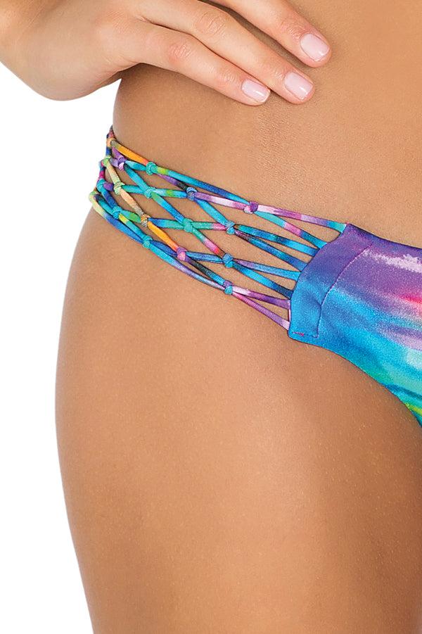 Luli Fama CIELITO LINDO - Knotted Net Back Triangle & Tiny Bottom • Multicolor – Luli Fama
