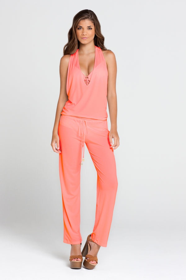 luli fama COSITA BUENA - T Back Long Jumpsuit • Hot Mess – Luli Fama