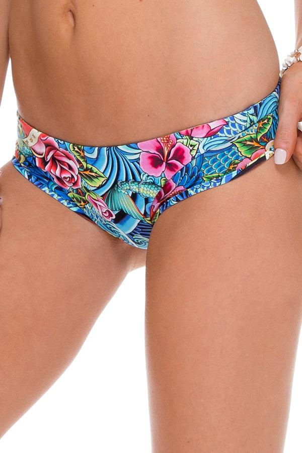 Luli Fama COSITA BUENA - Zig Zag Knotted Cut Out Triangle Top & Buns Out Ink Mes – Luli Fama