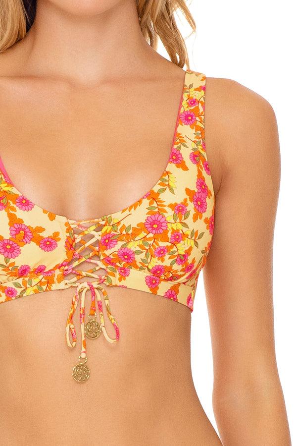 Luli Fama Desert Angel Bralette Top And Moderate Bottoms - Floral – Luli Fama