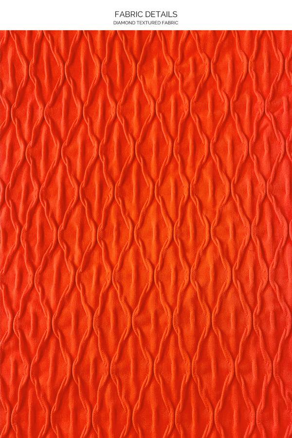 Luli Fama DIAMOND GIRL - Open Side One Piece Bodysuit • Haute Red Campaign – Luli Fama