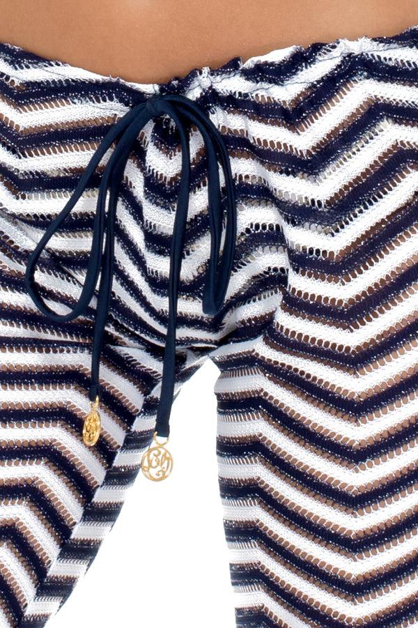 Luli Fama EL MALECON - Maritza Halter Top & Beach Pant • Marino – Luli Fama