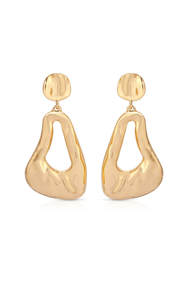 luli fama ETTIKA - Molten Drop Earrings • Gold – Luli Fama