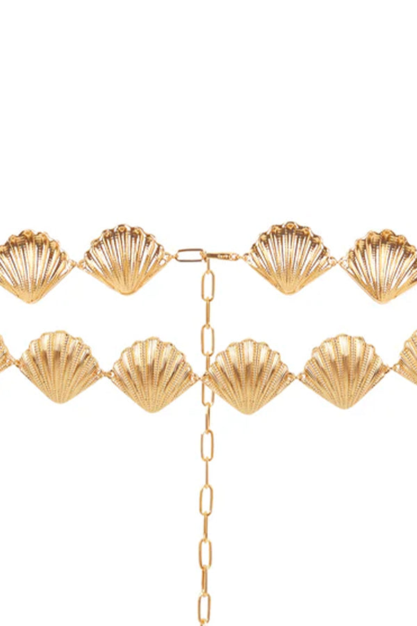 Luli Fama ETTIKA - Scallop Shell Waist Chain • Gold – Luli Fama
