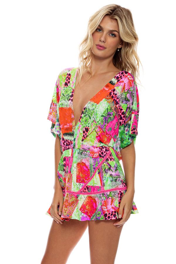 Luli Fama FIERCE SOUL - Playera Ruffle Dress • Multicolor – Luli Fama
