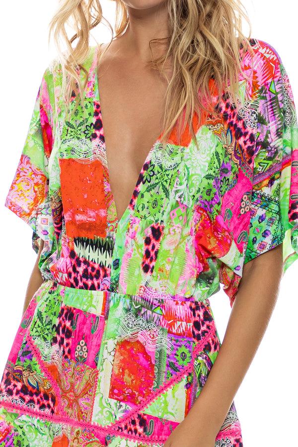 Luli Fama FIERCE SOUL - Playera Ruffle Dress • Multicolor – Luli Fama