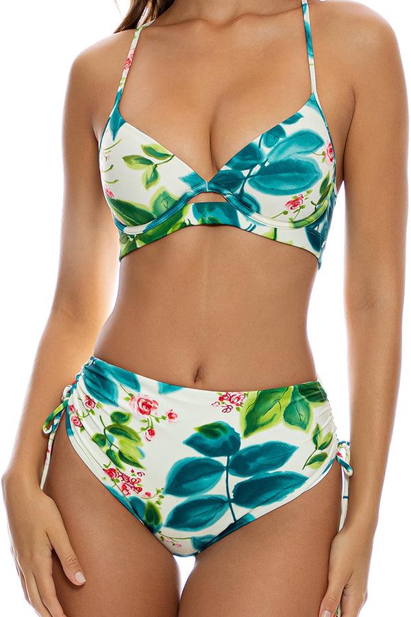 Luli Fama FLORAL BABY - Underwire Top & High Waist Bottom • Multicolor – Luli Fama