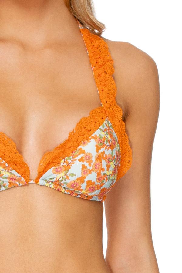 Luli Fama Forever Mermaids Triangle Bikini Top And Ruched Bottoms – Luli Fama