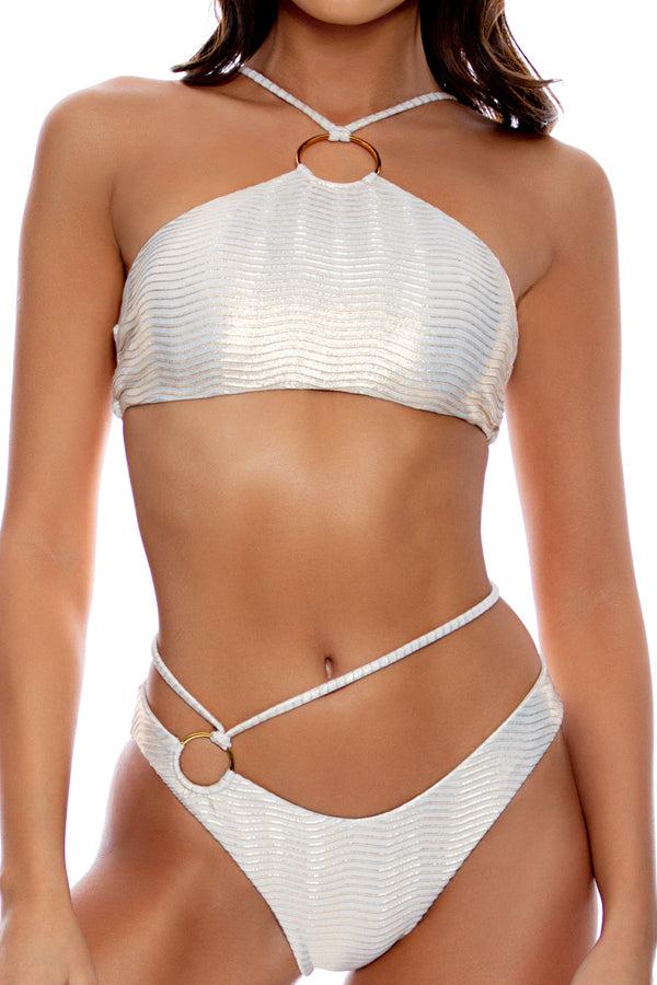 Luli Fama GOLDEN LULI Ring Diamond Cut Top & Bottom - Gold – Luli Fama