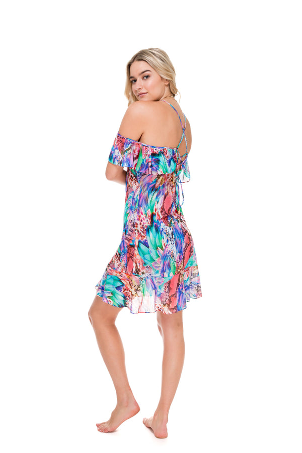 Luli Fama GORGEOUS CHAOS - Willow Dress • Multicolor – Luli Fama