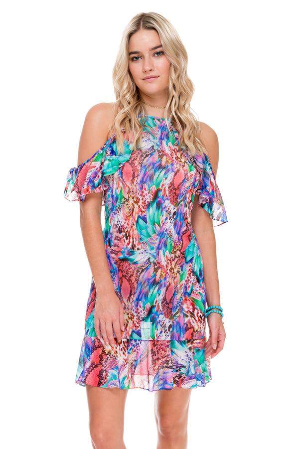 luli fama GORGEOUS CHAOS - Willow Dress • Multicolor – Luli Fama