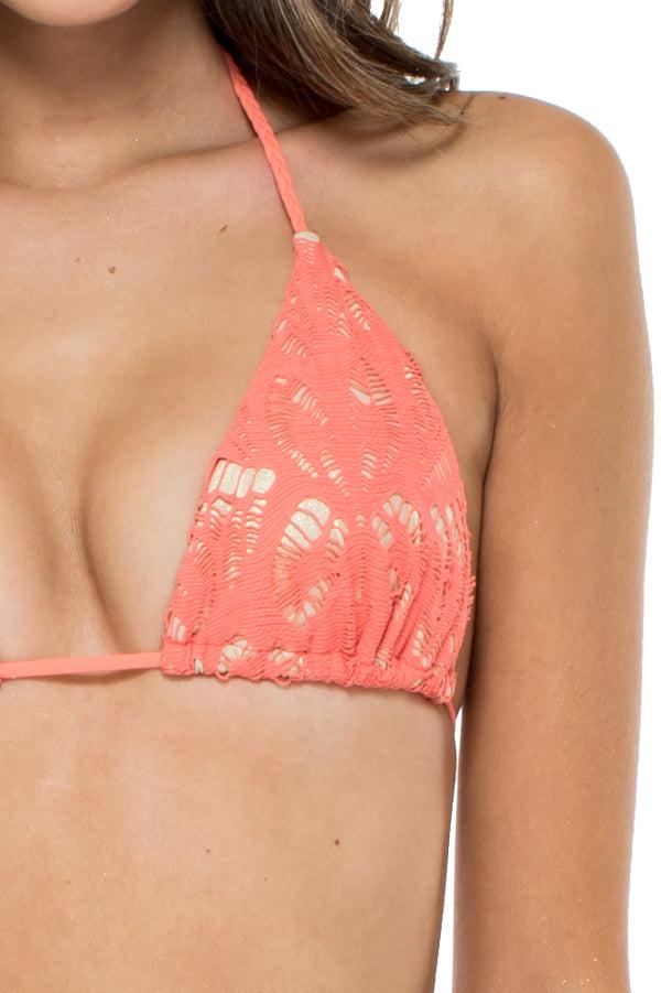 Luli Fama GUAGUANCO - Triangle Top & Wavey Ruched Back Brazilian Tie Side Bottom – Luli Fama