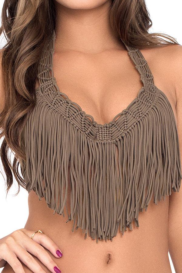 Luli Fama HEART OF A HIPPIE - Weave Fringed Underwire Top & Weave Fringed Skimpy – Luli Fama