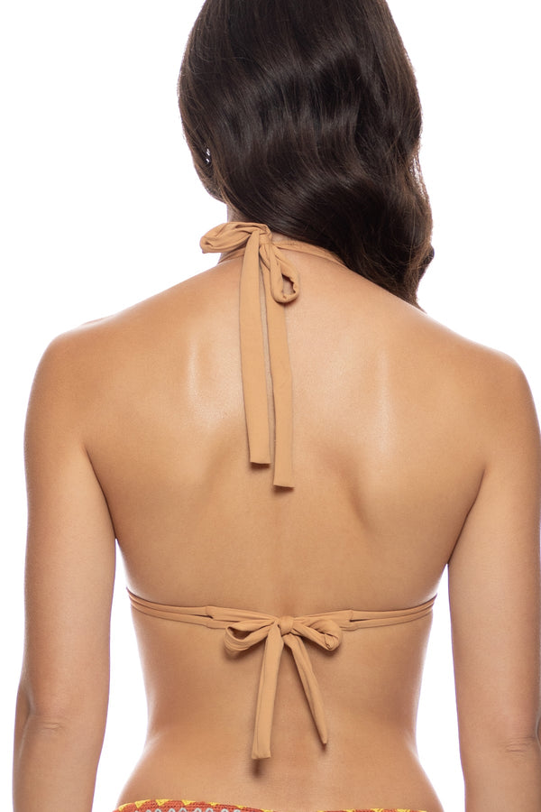 Luli Fama HIGH NOON HEAT - Triangle Halter Top & Seamless Full Ruched Back Botto – Luli Fama