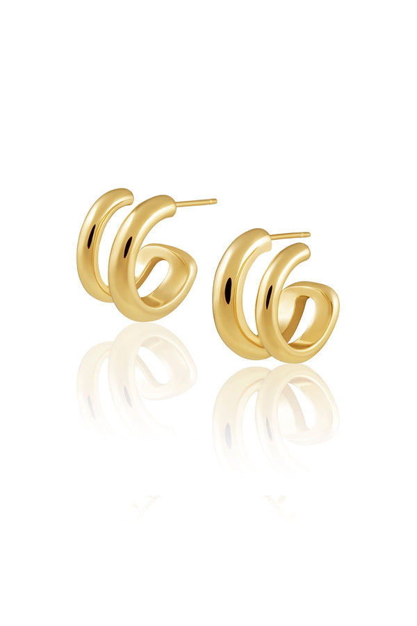 Luli Fama JEWELRY - Gisela Double Hoop • Gold – Luli Fama