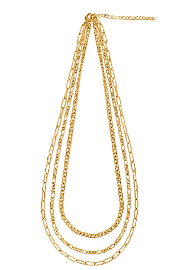 luli fama JEWELRY - Nola Multi Chain Necklace • Gold – Luli Fama