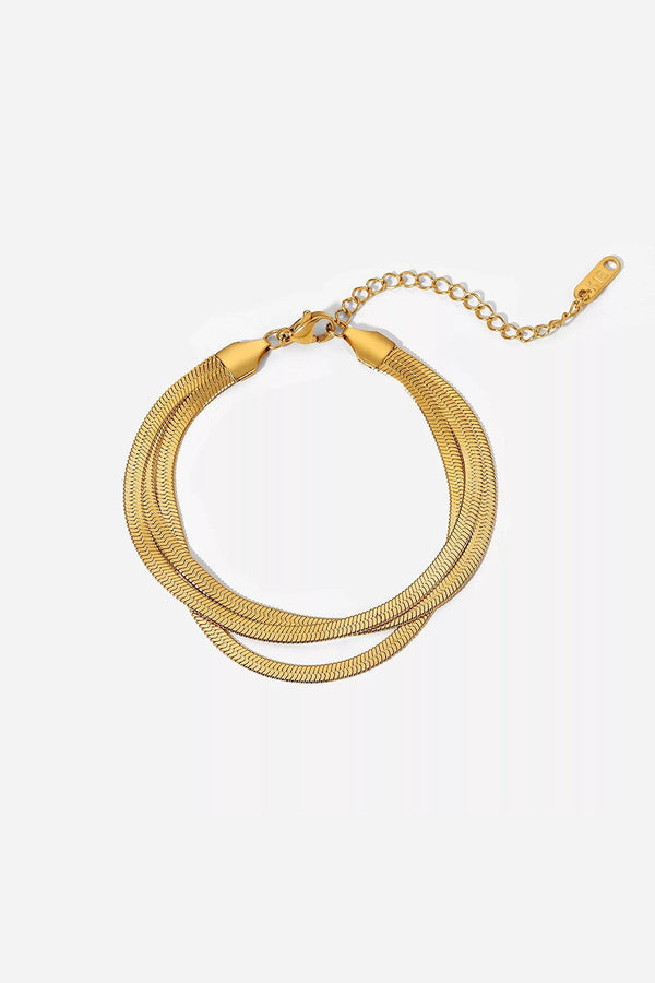 luli fama JEWELRY - Penelope Multi Layered Bracelet • Gold – Luli Fama
