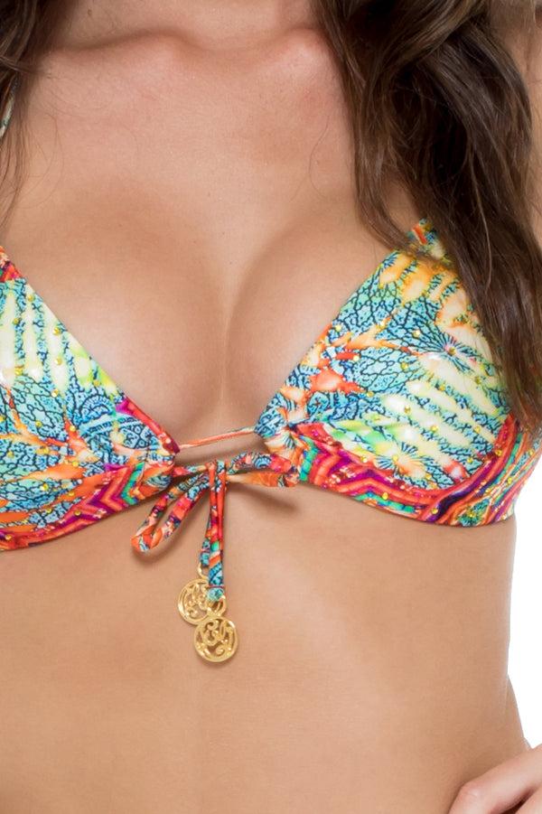 Luli Fama LA BELLA DE CUBA - Molded Push Up Bandeau Halter Top & Seamless Full R – Luli Fama