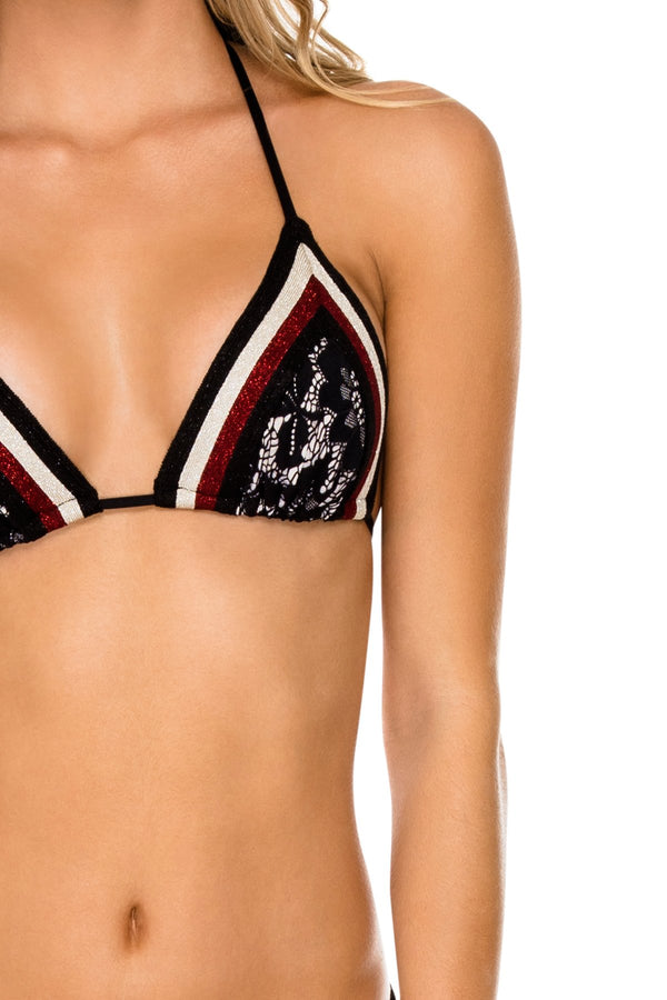 Luli Fama LA GIRALDA - Triangle Top & Moderate Bottom • Black – Luli Fama