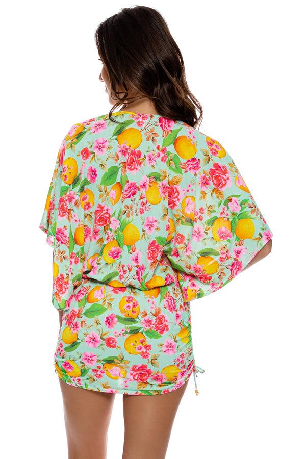 Luli Fama LIMONCELLO - Cabana V Neck Dress • Multicolor – Luli Fama