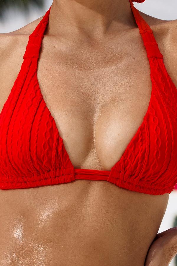 Luli Fama LOST AT SEA Triangle Halter & Ruched Bottom – Luli Fama