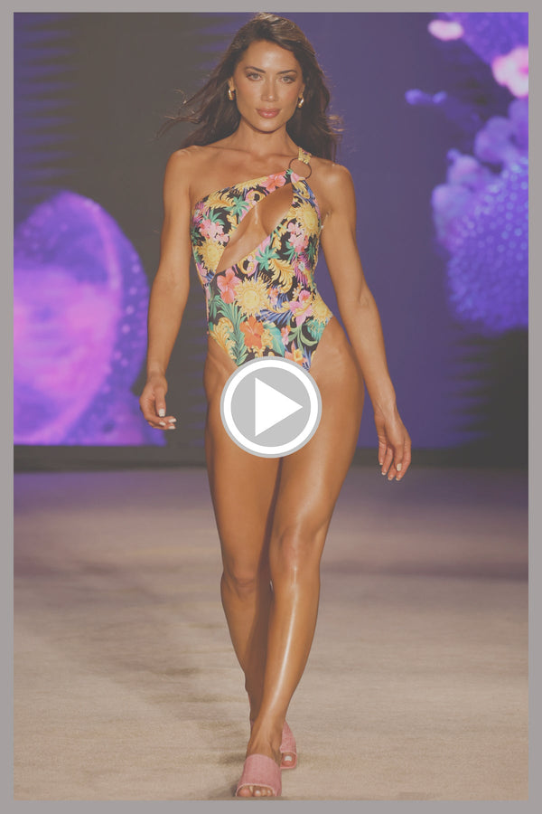 Luli Fama LOVE BY THE SUN - Asymmetrical Cut Out Ring Bodysuit & Asymmetrical Cu – Luli Fama