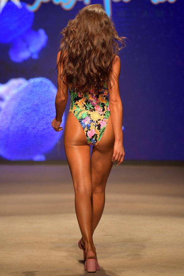 Luli Fama LOVE BY THE SUN - Asymmetrical Cut Out Ring Bodysuit & Asymmetrical Cu – Luli Fama