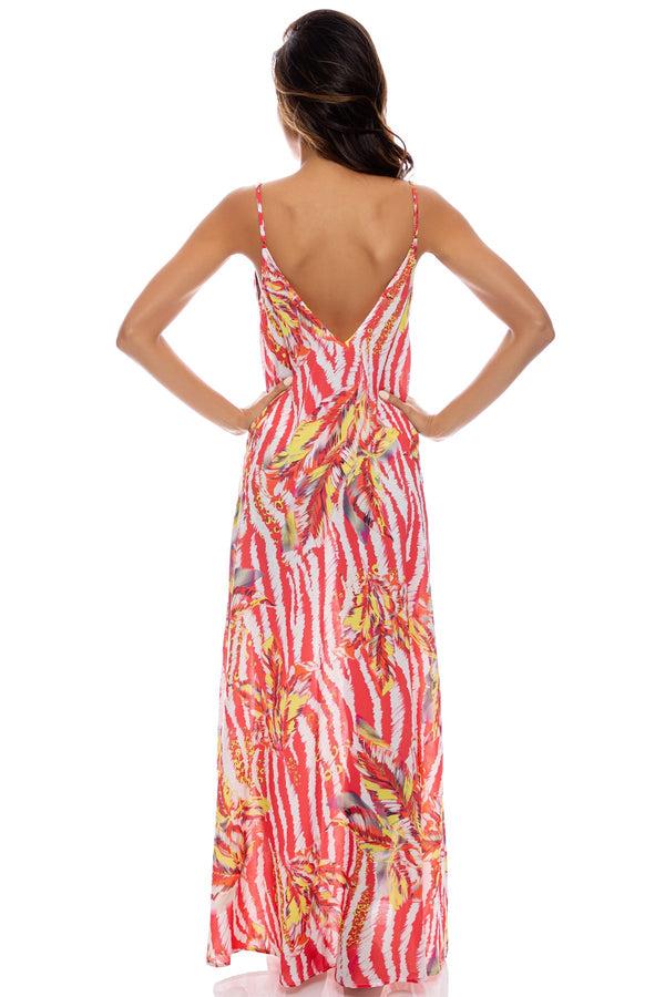 Luli Fama LOVE ME WILD - Spaghetti Strap Long Dress • Multicolor – Luli Fama
