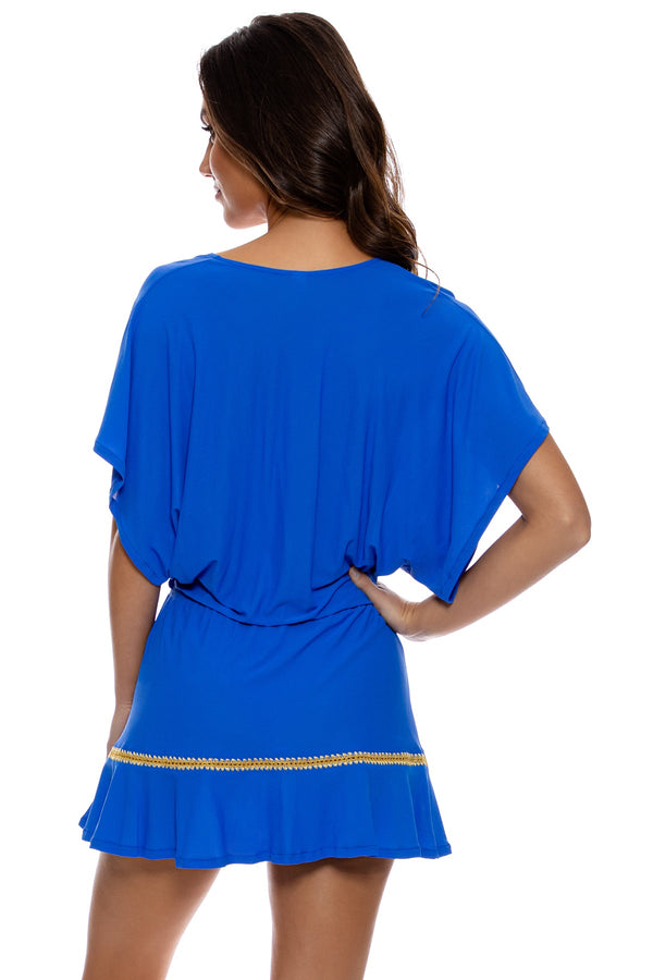 Luli Fama LULI CHIC - Playera Ruffle Dress • Electric Blue – Luli Fama