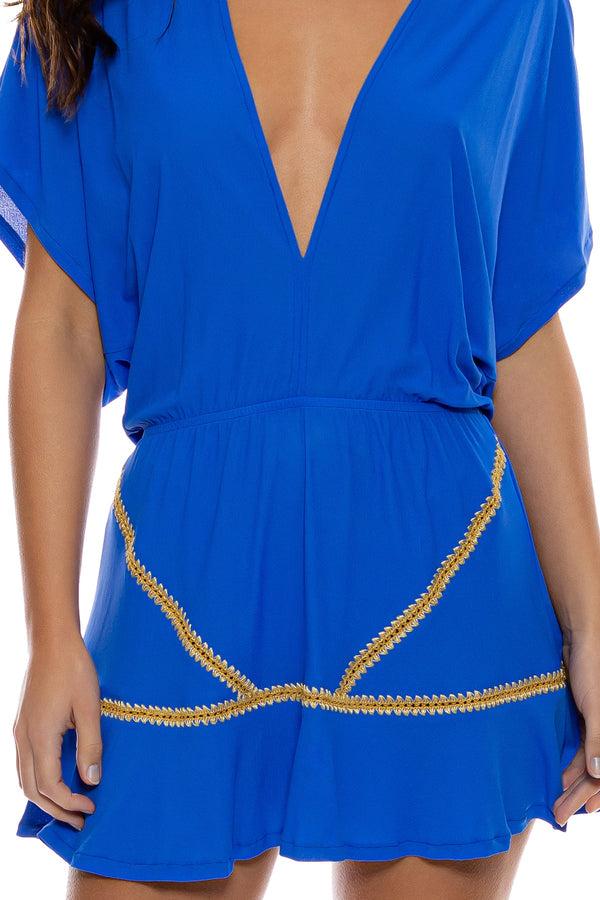 Luli Fama LULI CHIC - Playera Ruffle Dress • Electric Blue – Luli Fama
