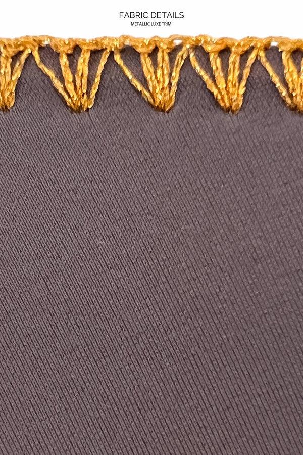 Luli Fama LULI CHIC - V Neck One Piece Bodysuit • Piedra Gris – Luli Fama