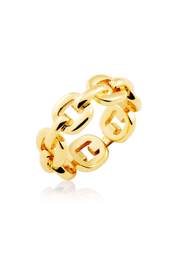 luli fama JEWELRY - Kaye Link Ring • Gold – Luli Fama