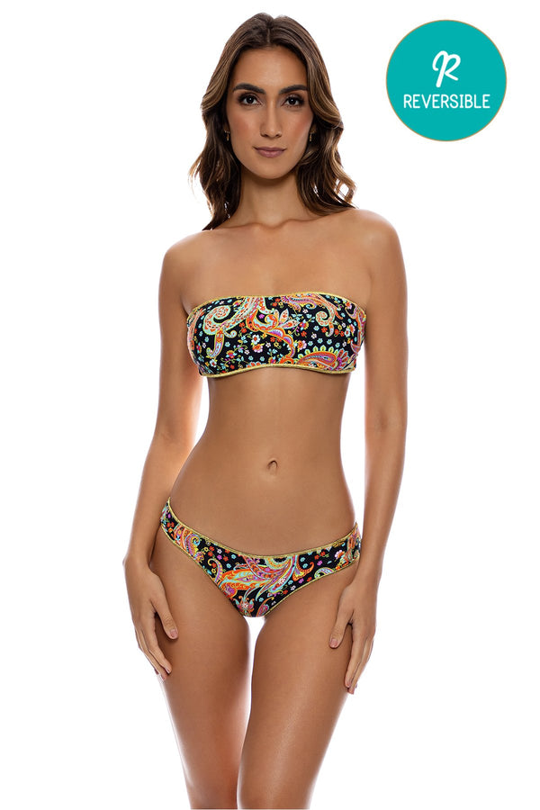 Luli Fama LULI GYPSY - Free Form Bandeau & Seamless Wavy Ruched Back Bottom • Mu – Luli Fama