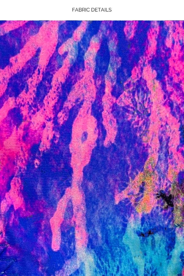 Luli Fama LULI REEF - Triangle Halter Top & Seamless Full Ruched Back Bottom • M – Luli Fama