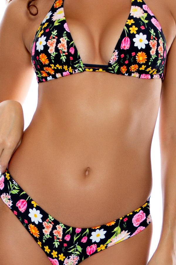 Luli Fama LULI'S SECRET GARDEN - Triangle Halter Top & Seamless Full Ruched Back – Luli Fama