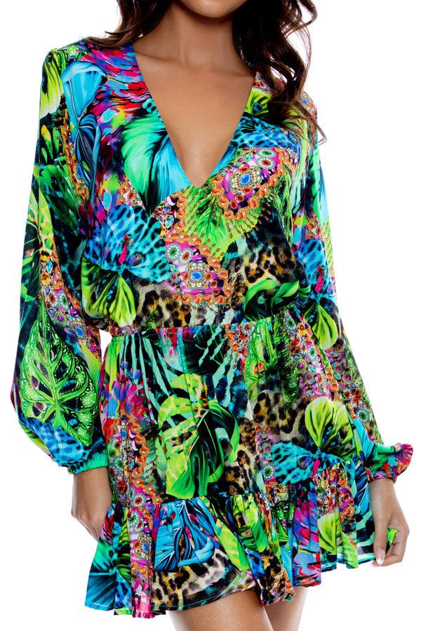 Luli Fama LULI'S SELVA - Short Dress • Multicolor – Luli Fama