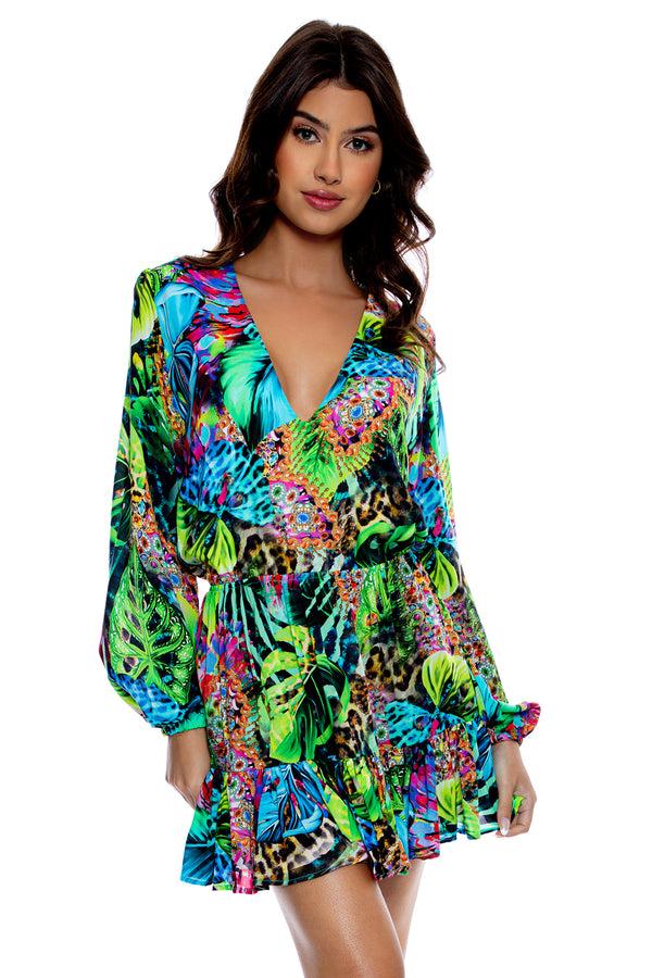 luli fama LULI'S SELVA - Short Dress • Multicolor – Luli Fama