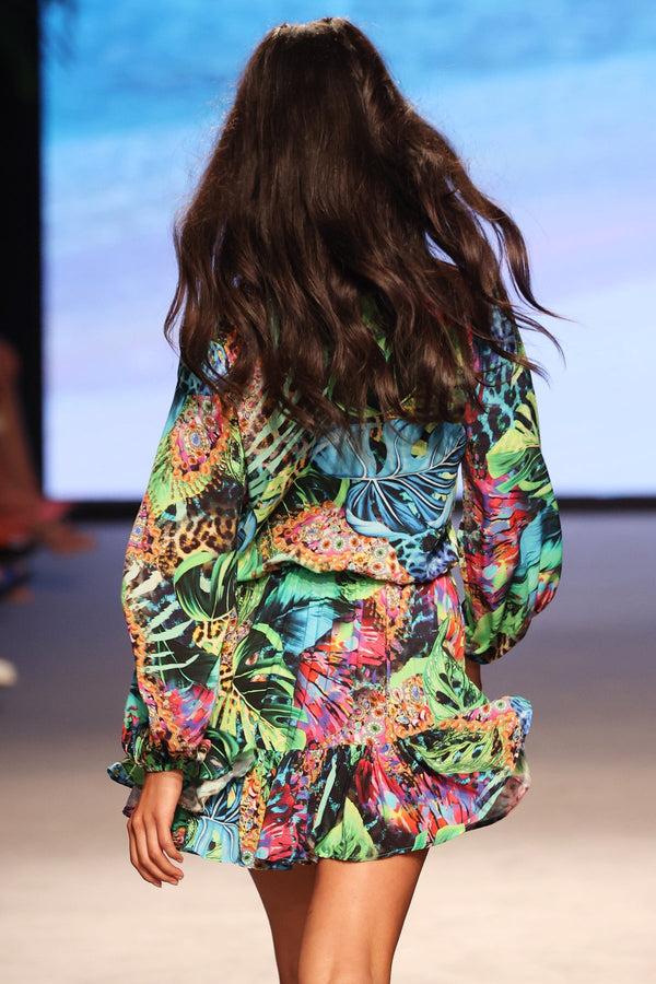 Luli Fama LULI'S SELVA - Short Dress • Multicolor Runway – Luli Fama